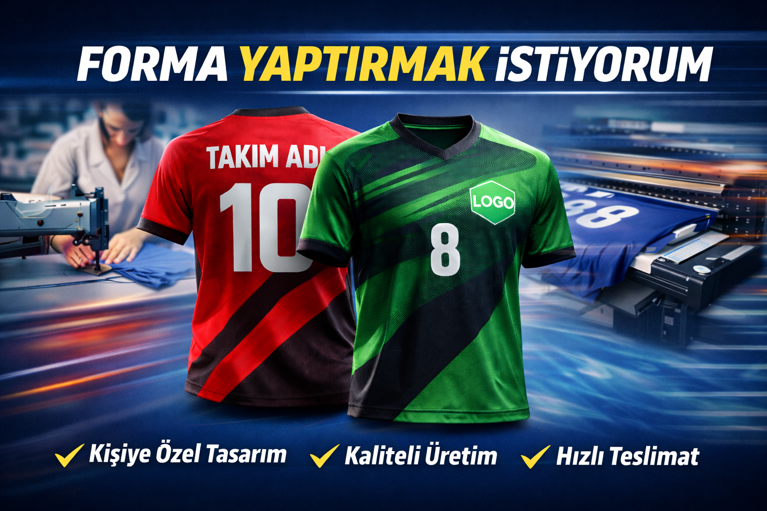 Forma Yaptırmak İstiyorum | Halı Saha Forması Yaptırma Hizmeti